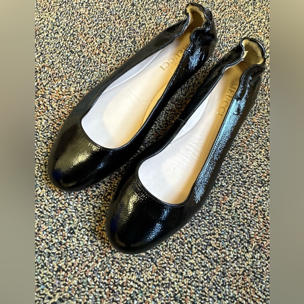 Sesto Meucci Black Patent Leather Flats